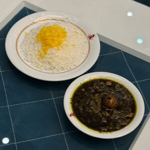 پلو قورمه سبزی خونگی